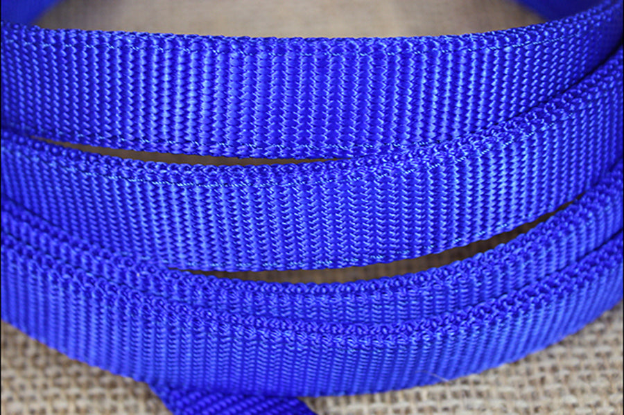 Hilason 2 Ply Nylon Horse Roping Rein Tack With Nickel Plated Hardware Blue