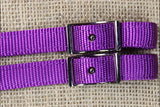 5/8In X 7Ft Hilason Purple Nylon Horse Spilt Contest Rein Tack Nickel Plated