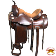 HILASON Western Horse Saddle American Leather Treeless Trail Pleasure | Barrel for Horses