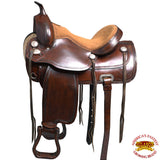 15 In Western Horse Saddle American Leather Treeless Trail Pleasure Hilason - Hilason