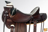 Western Horse Wade Saddle American Leather Ranch Roping Dark Brown Hilason