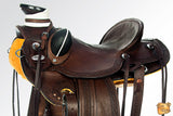 Western Horse Wade Saddle American Leather Ranch Roping Dark Brown Hilason