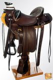 Western Horse Wade Saddle American Leather Ranch Roping Dark Brown Hilason