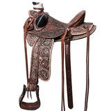 17 In Western Horse Wade Saddle American Leather Ranch Roping Dark Brown - Uhorse