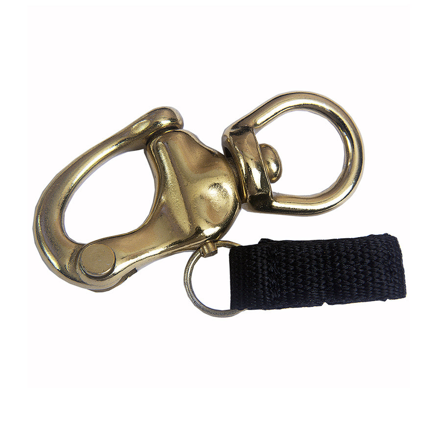 HILASON BP 3/4" Quick Release Swivel Eye Snap Hook - Heavy Duty Solid Brass Panic Snap for Equestrian Leashes - Uhorse