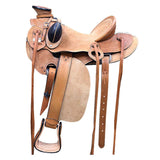 Western Horse Wade Saddle American Leather Ranch Roping Tan Kote