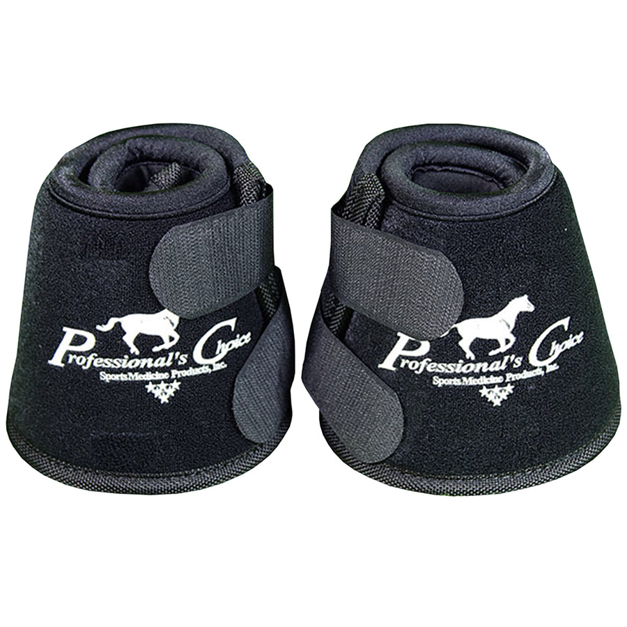 Black Medium Professional Choice Quick Wrap Hoof Soft Horse Bell Boot - Uhorse