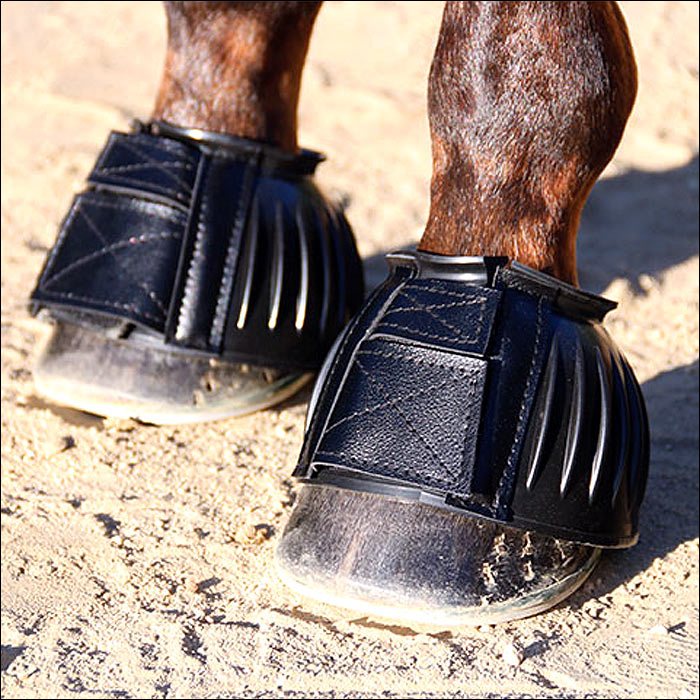 X Large Professional Choice Easy On Rubber Horse Bell Boots Black