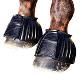 Large Professional Choice Easy On Rubber Horse Bell Boots Black - Uhorse