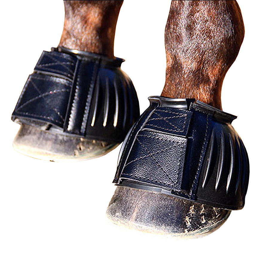 X Large Professional Choice Easy On Rubber Horse Bell Boots Black - Uhorse