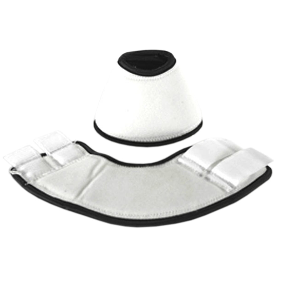White fleece leg wraps with black trim - Uhorse