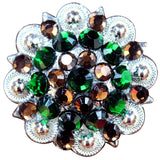 4 Hilason Western Berry Conchos Glass Rhinestones Bling 1.5" Tack cowgirl - Uhorse