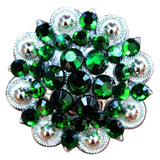 16 Hilason Western Berry Conchos Glass Rhinestones Bling 1.5" Cowgirl - Uhorse