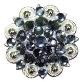 Set Of 32 Black Daimond Crystals Berry Concho Rhinestone Headstall Saddle - Uhorse