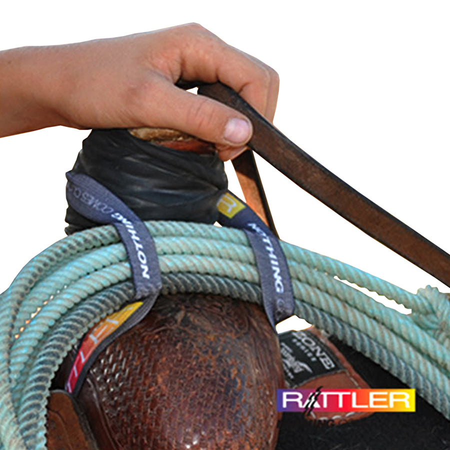 Rope halter with turquoise nylon and brown leather - Uhorse