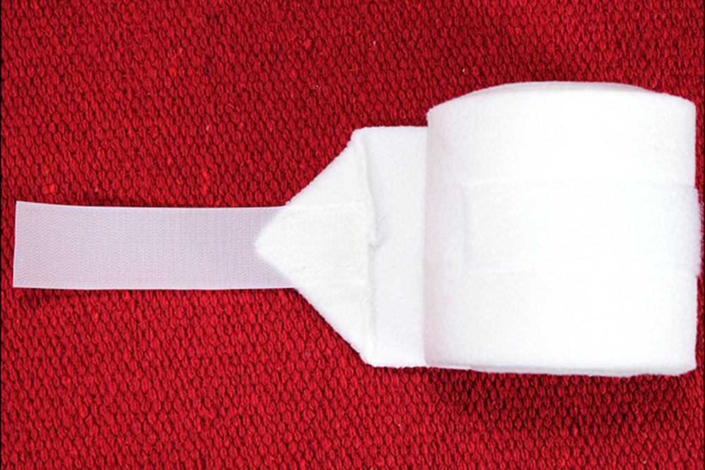 White Classic Equine Tack Horse Polo Leg Wraps Set Of Four Hilason