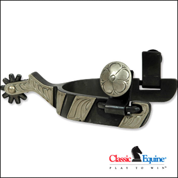 Large Classic Equine Cowboy Series Spur 3/4 Inch Band With Chap Guard by Hilason – Cowboy and equestrian accessories