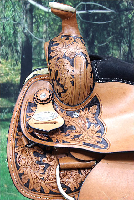 HILASON Western Horse Saddle American Leather Cowboy Trail Ranch Roping | Hand Tooled Wade & For Horses