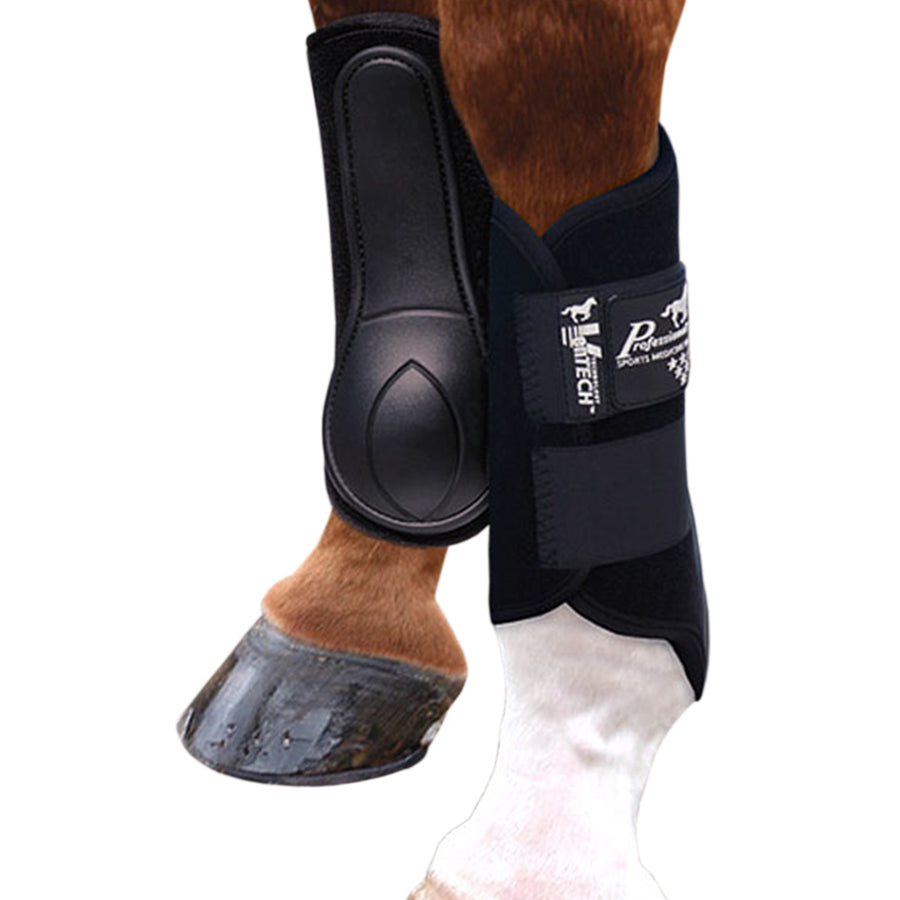 Medium Professionals Choice H. Equine Ventech Splint Boot Pair Black – by Hilason – Cowboy and equestrian accessories