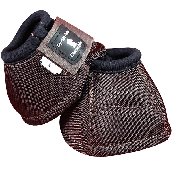 Small Classic Equine Dyno H. No Turn Bell Boots Pair Chocolate – by Hilason – Cowboy and equestrian accessories