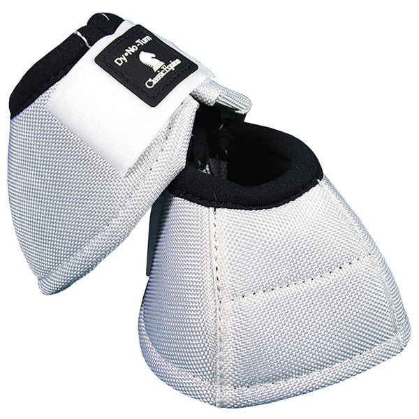 White Classic Equine No H. Turn Bell Boots Pair by Hilason – Cowboy and equestrian accessories