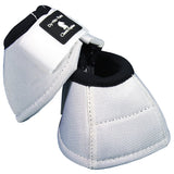 Medium Classic Equine Dyno H. No Turn Bell Boots Pair White by Hilason – Cowboy and equestrian accessories