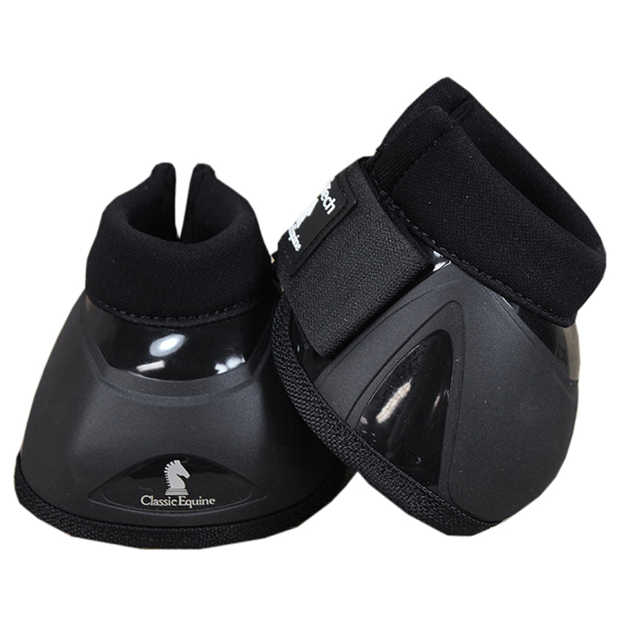Large Classic Equine W. H. Pro Tech No Turn Bell Boot Black by Hilason – Cowboy and equestrian accessories