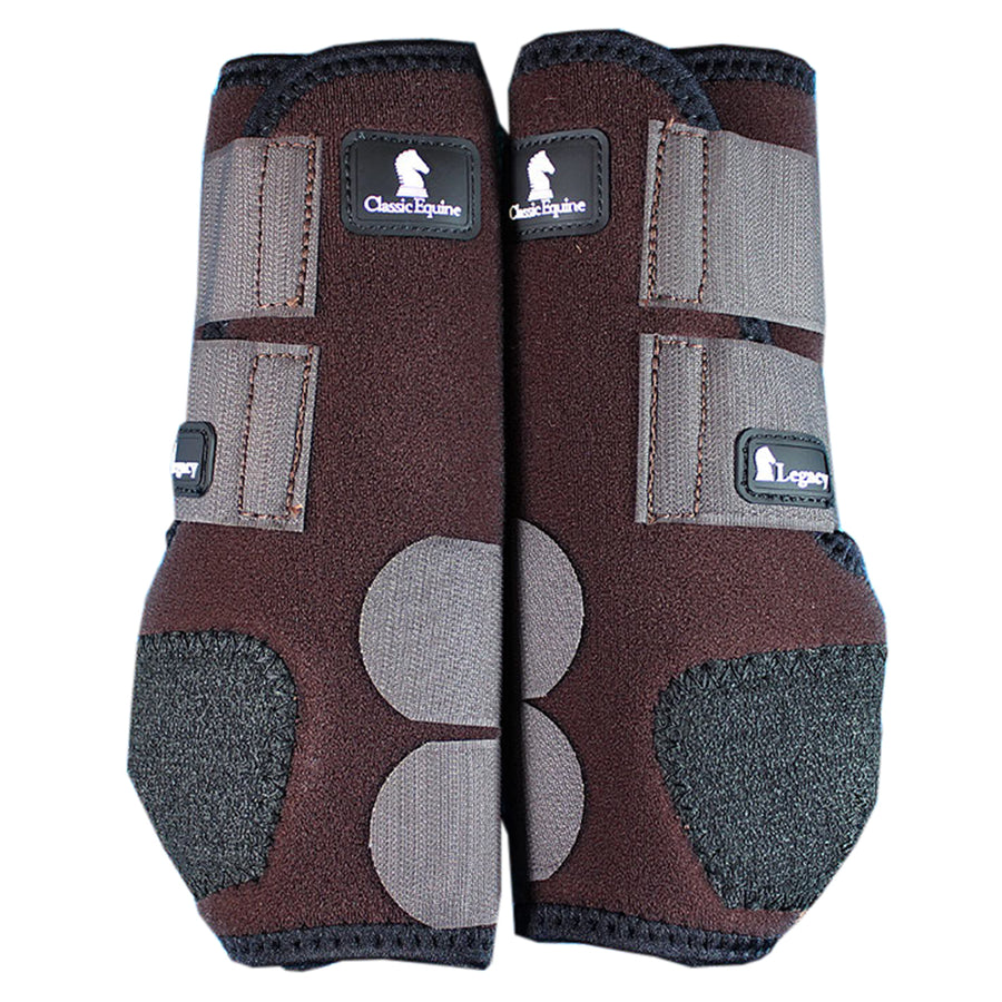 Classic Equine Med W. H. Lightweight Legacy Front Sports Boot Pair – by Hilason – Cowboy and equestrian accessories