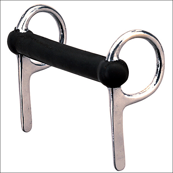 Weaver Leather Driving H. Bit 5 Inch Rubber Mouth Stainless Steel – by Hilason – Cowboy and equestrian accessories