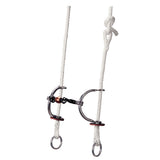 Weaver Leather Nylon Rope Gag Bridle | Stitched Latigo Ear Sweet Iron Sliding Bit with Copper Roller