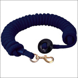 Navy 3/4X25Ft Weaver Cotton Round Lunge Line Horse Rubber Stopper Brass Snap