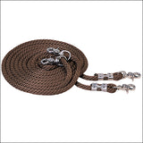Weaver Brown Western Tack Horse Poly Rope Draw Reins