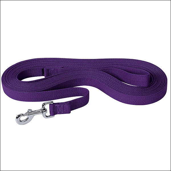 Purple Tack Horse Flat Cotton Lunge Line With Nickel Plated 225 Snap - Hilason