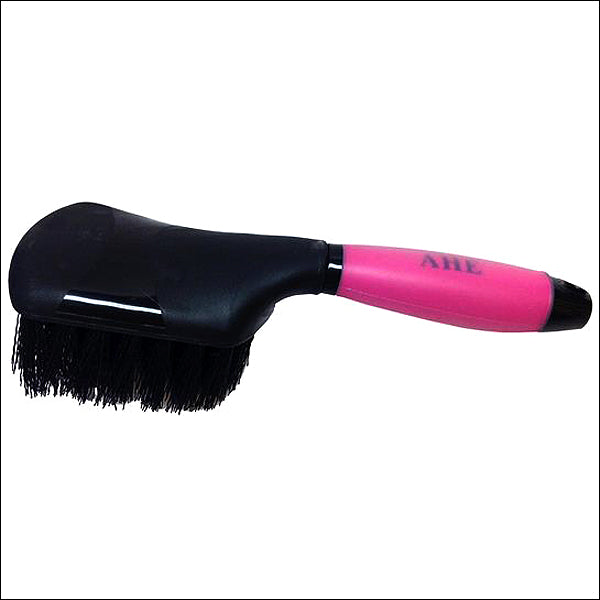 Gel Handle Bucket Brush with 11/2In. Pp Bristles Anti Slip Pink Black - Uhorse