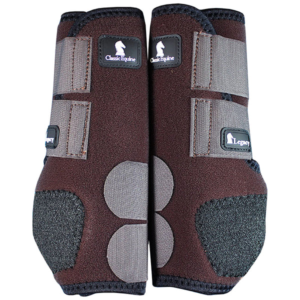 Chocolate Classic Equine Legacy System H. Hind Sport Boot Pair – by Hilason – Cowboy and equestrian accessories