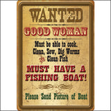 12X17 Rivers Edge Home Décor New Wanted Good Women Embossed Tin Sign