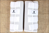 White Classic Equine Horse Safety Leg Wraps Protection Tack Pair