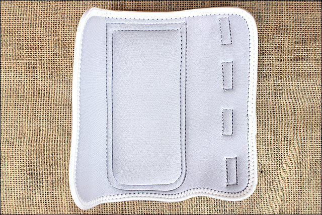 White Classic Equine Horse Safety Leg Wraps Protection Tack Pair
