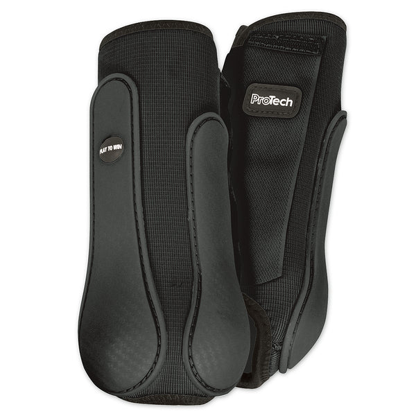 Large Rope Company Horse Boots Pro Tech Front Black - Uhorse