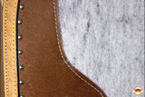 Western Wool Felt Horse Saddle Pad Leather Border Barrel Racer Cowboy