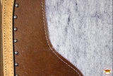 HILASON Western Wool Felt Horse Saddle Pad W/ Distressed Wear Leather | for Horses