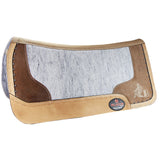 Western Wool Felt Horse Saddle Pad Leather Border Barrel Racer Cowboy