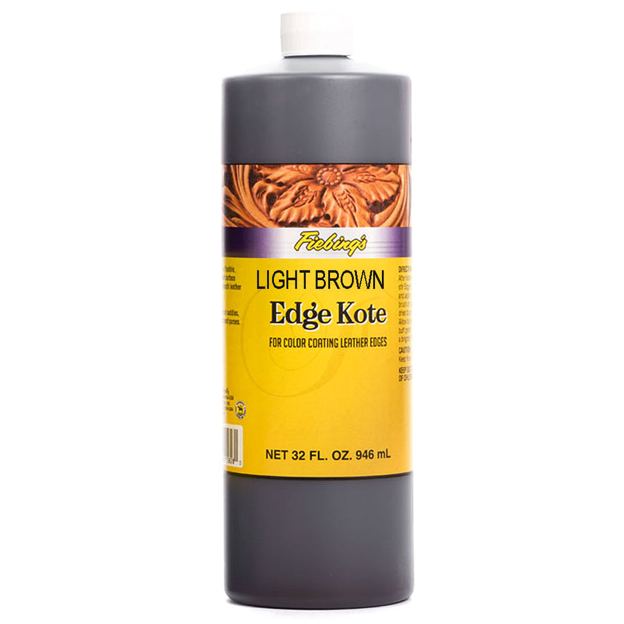 Fiebing's Color Coating leather Edge Kote Light Brown 32 Ounce - Uhorse