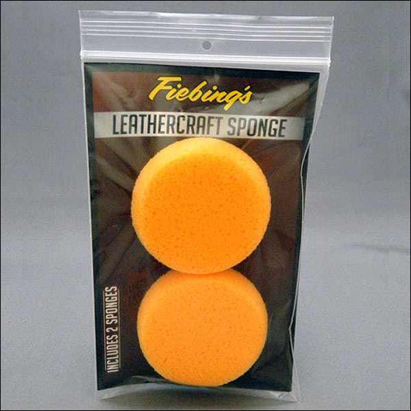 Orange leathercraft sponges, pair - Uhorse