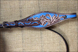 Hilason Western Horse Breast Collar Headstall American Leather Brown Turquoise