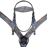 HILASON Western Horse Headstall Breast Collar Set Tack American Leather - Uhorse