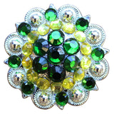 8 Hilason Western Berry Conchos Glass Rhinestones Bling 1.5" Tack cowgirl - Uhorse