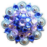 Hilason W. Berry Conchos Glass Rhinestones Bling 1.5" Tk. Cowgirl – by Hilason – Cowboy and equestrian accessories