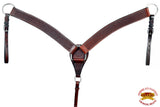 HILASON Western Horse Headstall Breast Collar Set Tack Genuine American Leather