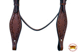 HILASON Western Horse Headstall Breast Collar Set Tack Genuine American Leather